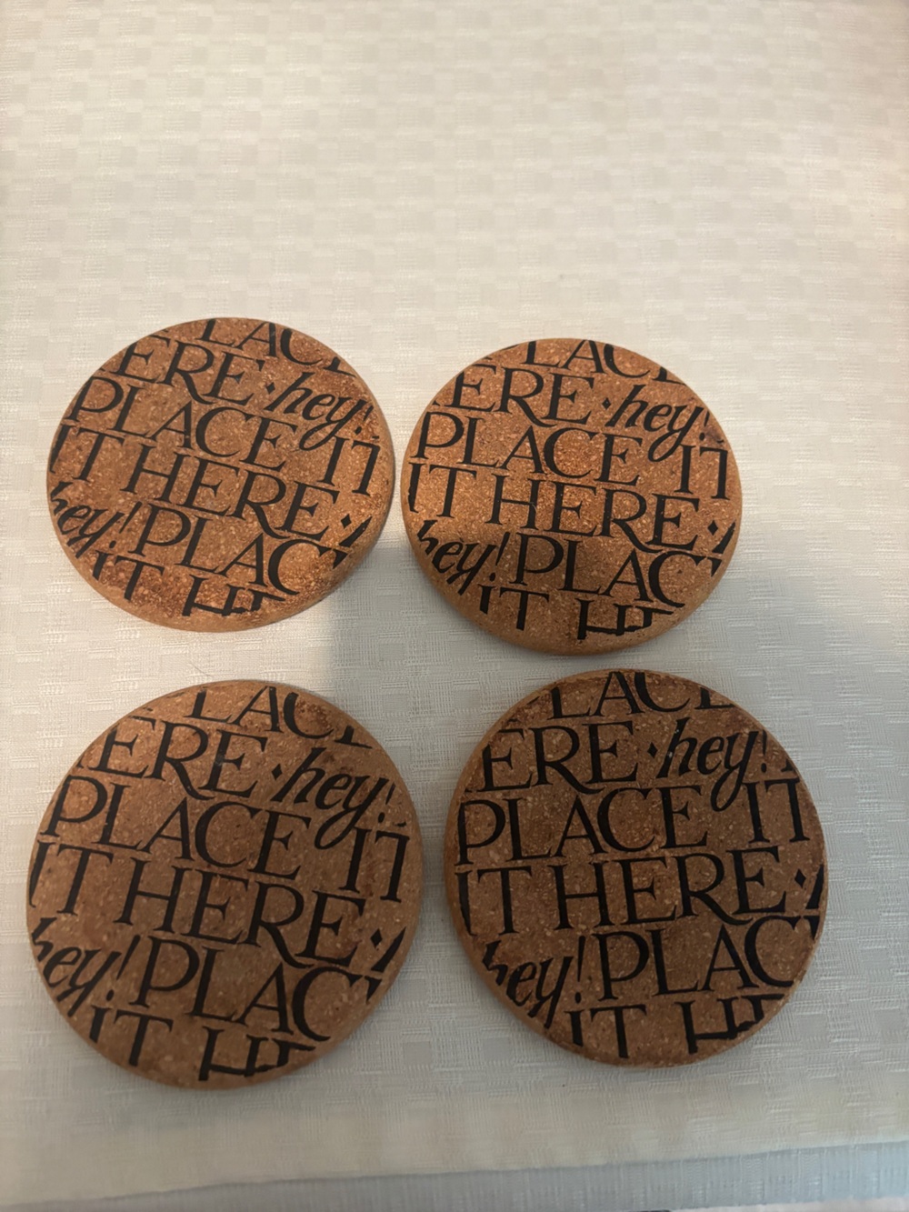 Emma Bridgewater Black Toast Set of 4 Cork Coasters